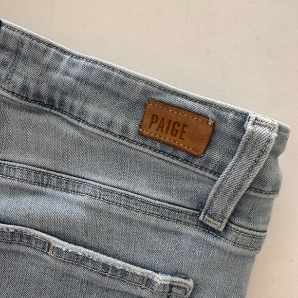 PAIGE women's Hoxton Crop Skinny Leg Light denim Jeans Size 27 - Picture 6 of 11